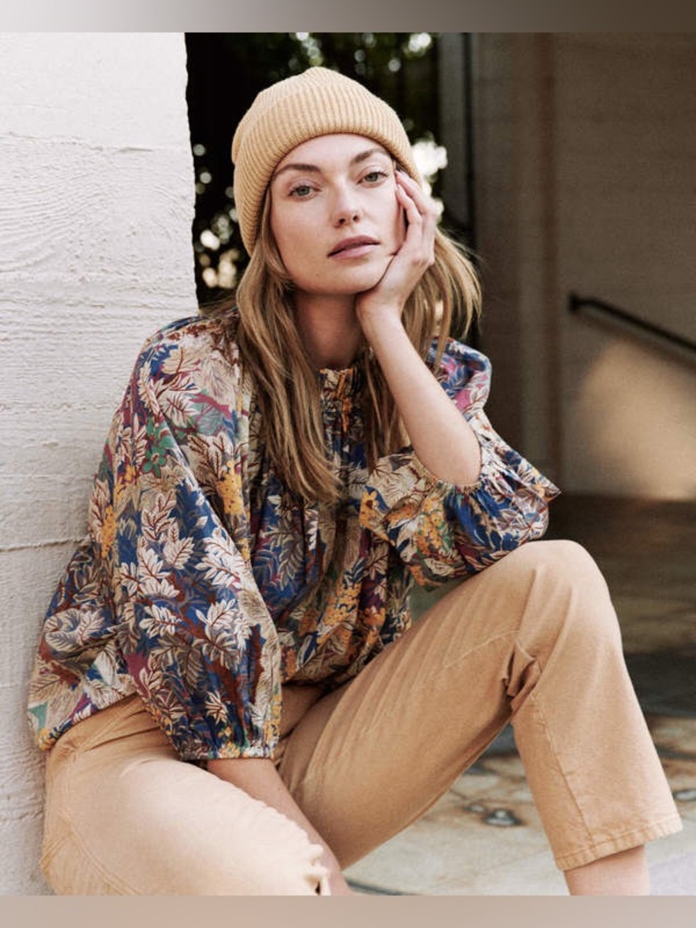 THE GREAT. The Prim Top in Canopy Leaf Size 0